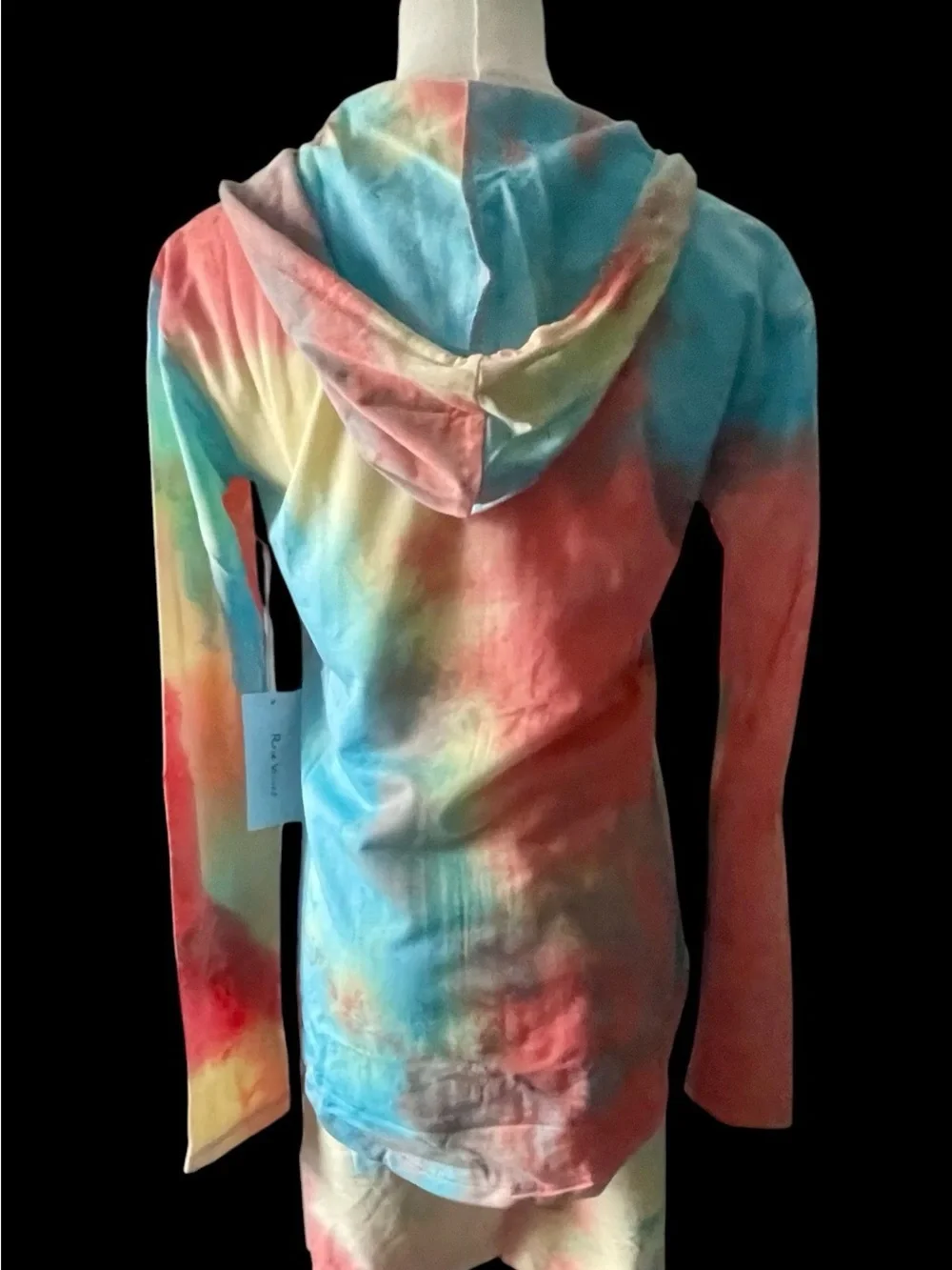 Rose Velvet Tie Dye Hoodie & Shorts Lounge Set  NWT Sizes S-L, 1X-3X